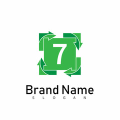 number logo design symbol modern abstract