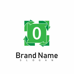 number logo design symbol modern abstract