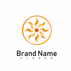 sun logo design element light icon