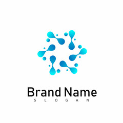 technology logo design vector symbol modern tech