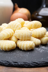 Italian cuisine, homemade gnocchi di patata made from potatoes