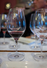Wine cellars tour with white and red wines tasting in Montepulciano, Tuscany, Italy