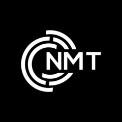 NMT letter logo design on Black background. NMT creative initials letter logo concept. NMT letter design. 