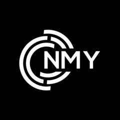 NMY letter logo design on Black background. NMY creative initials letter logo concept. NMY letter design. 