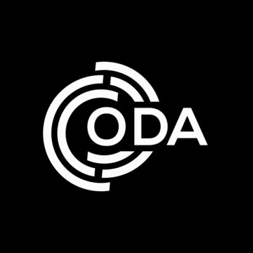 ODA letter logo design on Black background. ODA creative initials letter logo concept. ODA letter design. 