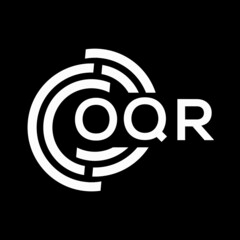OQR letter logo design on Black background. OQR creative initials letter logo concept. OQR letter design. 
