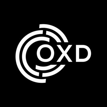 OXD letter logo design. OXD monogram initials letter logo concept. OXD letter design in black background.