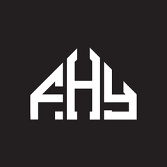 FHY letter logo design on Black background. FHY creative initials letter logo concept. FHY letter design. 