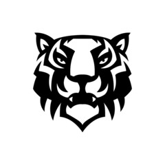 Tiger Head Logo Design Template.
