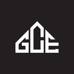 GCE letter logo design on Black background. GCE creative initials letter logo concept. GCE letter design. 