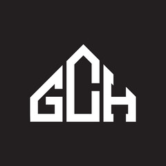 GCH letter logo design on Black background. GCH creative initials letter logo concept. GCH letter design. 