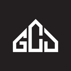 GCJ letter logo design on Black background. GCJ creative initials letter logo concept. GCJ letter design. 