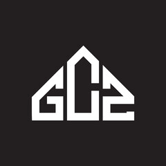 GCZ letter logo design on Black background. GCZ creative initials letter logo concept. GCZ letter design. 