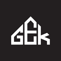 GEK letter logo design on Black background. GEK creative initials letter logo concept. GEK letter design. 