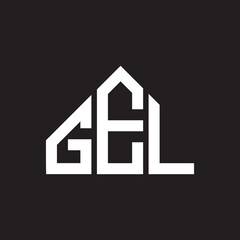 GEL letter logo design on Black background. GEL creative initials letter logo concept. GEL letter design. 