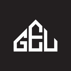 GEU letter logo design on Black background. GEU creative initials letter logo concept. GEU letter design. 