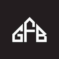 GFB letter logo design on Black background. GFB creative initials letter logo concept. GFB letter design. 