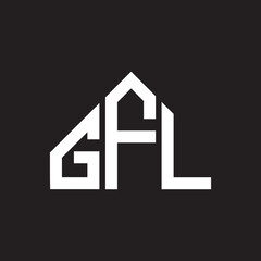 GFL letter logo design on Black background. GFL creative initials letter logo concept. GFL letter design. 