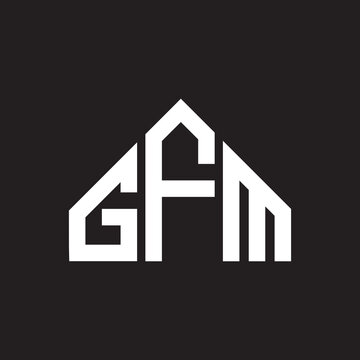 GFM letter logo design on Black background. GFM creative initials letter logo concept. GFM letter design. 