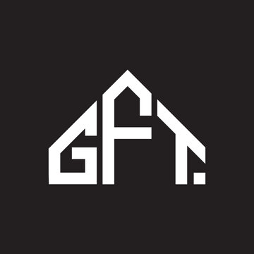 GFT letter logo design on Black background. GFT creative initials letter logo concept. GFT letter design. 