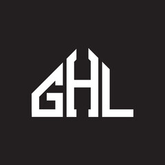 GHL letter logo design on Black background. GHL creative initials letter logo concept. GHL letter design. 