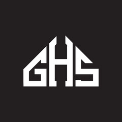 GHS letter logo design on Black background. GHS creative initials letter logo concept. GHS letter design. 
