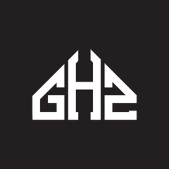 GHZ letter logo design on Black background. GHZ creative initials letter logo concept. GHZ letter design. 