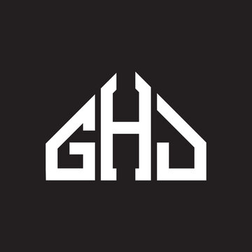 GHJ letter logo design on Black background. GHJ creative initials letter logo concept. GHJ letter design. 