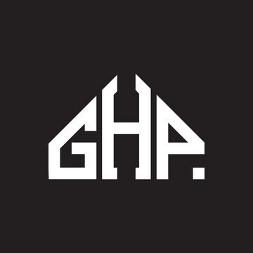 GHP letter logo design on Black background. GHP creative initials letter logo concept. GHP letter design. 