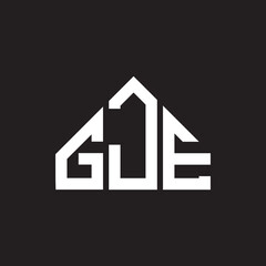 GJE letter logo design on Black background. GJE creative initials letter logo concept. GJE letter design. 