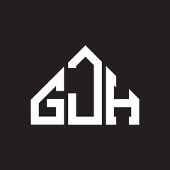 GJH letter logo design on Black background. GJH creative initials letter logo concept. GJH letter design. 