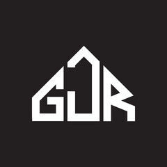 GJR letter logo design on Black background. GJR creative initials letter logo concept. GJR letter design. 