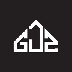 GJZ letter logo design on Black background. GJZ creative initials letter logo concept. GJZ letter design. 