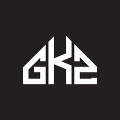 GKZ letter logo design on Black background. GKZ creative initials letter logo concept. GKZ letter design. 