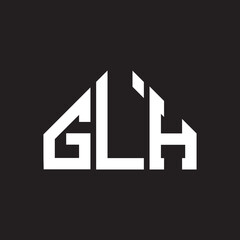 GLH letter logo design on Black background. GLH creative initials letter logo concept. GLH letter design. 