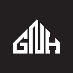 GNH letter logo design on Black background. GNH creative initials letter logo concept. GNH letter design. 