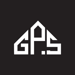 GPS letter logo design on Black background. GPS creative initials letter logo concept. GPS letter design. 