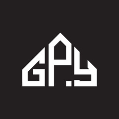 GPY letter logo design on Black background. GPY creative initials letter logo concept. GPY letter design. 