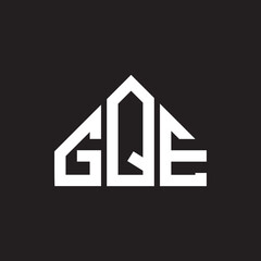 GQE letter logo design on Black background. GQE creative initials letter logo concept. GQE letter design. 