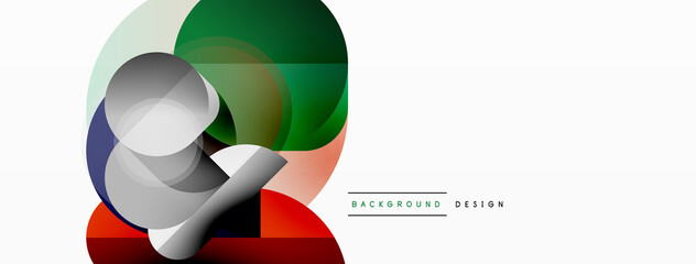 Round triangle shapes lines and circles. Geometric vector illustration for wallpaper banner background or landing page