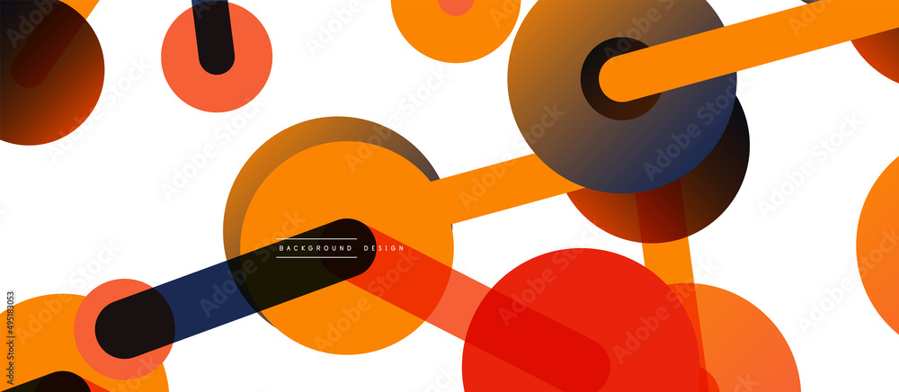 Poster network concept abstract background. dots connection. big data idea. business template for wallpaper