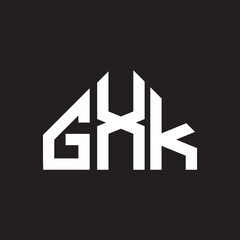 GXK letter logo design on Black background. GXK creative initials letter logo concept. GXK letter design. 
