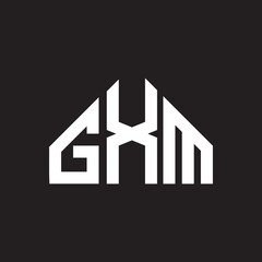 GXM letter logo design on Black background. GXM creative initials letter logo concept. GXM letter design. 
