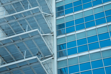 Fototapeta na wymiar Exterior modern office building structure. Architecture concept.