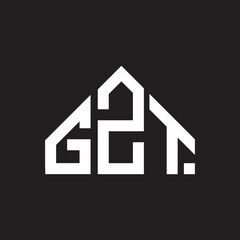 GZT letter logo design on Black background. GZT creative initials letter logo concept. GZT letter design. 
