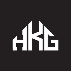 HKG letter logo design on Black background. HKG creative initials letter logo concept. HKG letter design. 