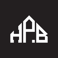 HPB letter logo design on Black background. HPB creative initials letter logo concept. HPB letter design. 