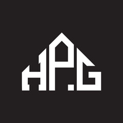 HPG letter logo design on Black background. HPG creative initials letter logo concept. HPG letter design. 