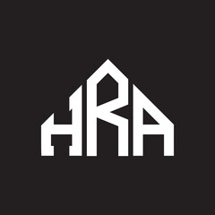 HRA letter logo design on Black background. HRA creative initials letter logo concept. HRA letter design. 
