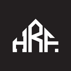 HRF letter logo design on Black background. HRF creative initials letter logo concept. HRF letter design.
 